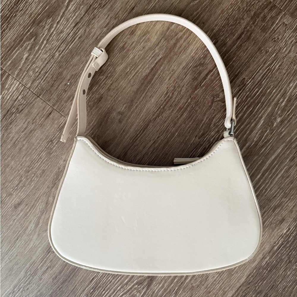 Mango Cream Ivory Cream Faux Leather Shoulder Bag